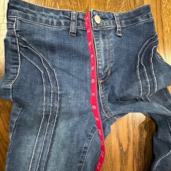 Joes Jeans Girls High Rise Flare Medium Wash Curved Seam Denim Blue Size 12 - Picture 8 of 9